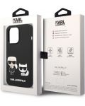 Калъф Karl Lagerfeld - Karl and Choupette, iPhone 14 Pro, черен - 5t